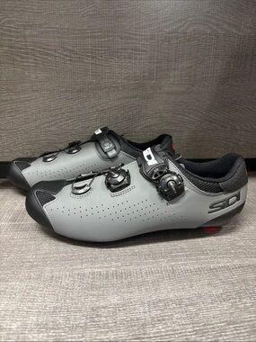 Men's Sidi Genius 10 Mega Road Cycling Shoes (Black/Gray) - US 10.4/EUR 45